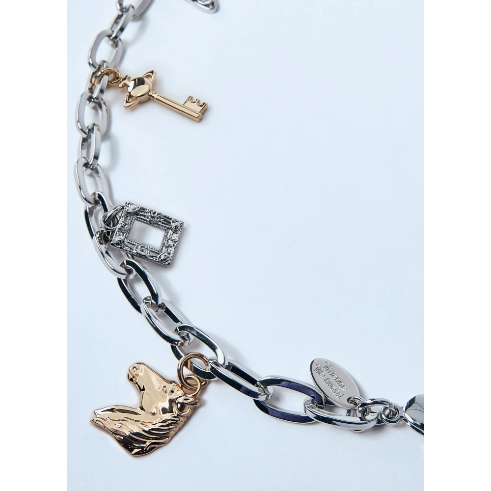 Vivienne Westwood Bedel Hanger Ketting Riem Gray Dames