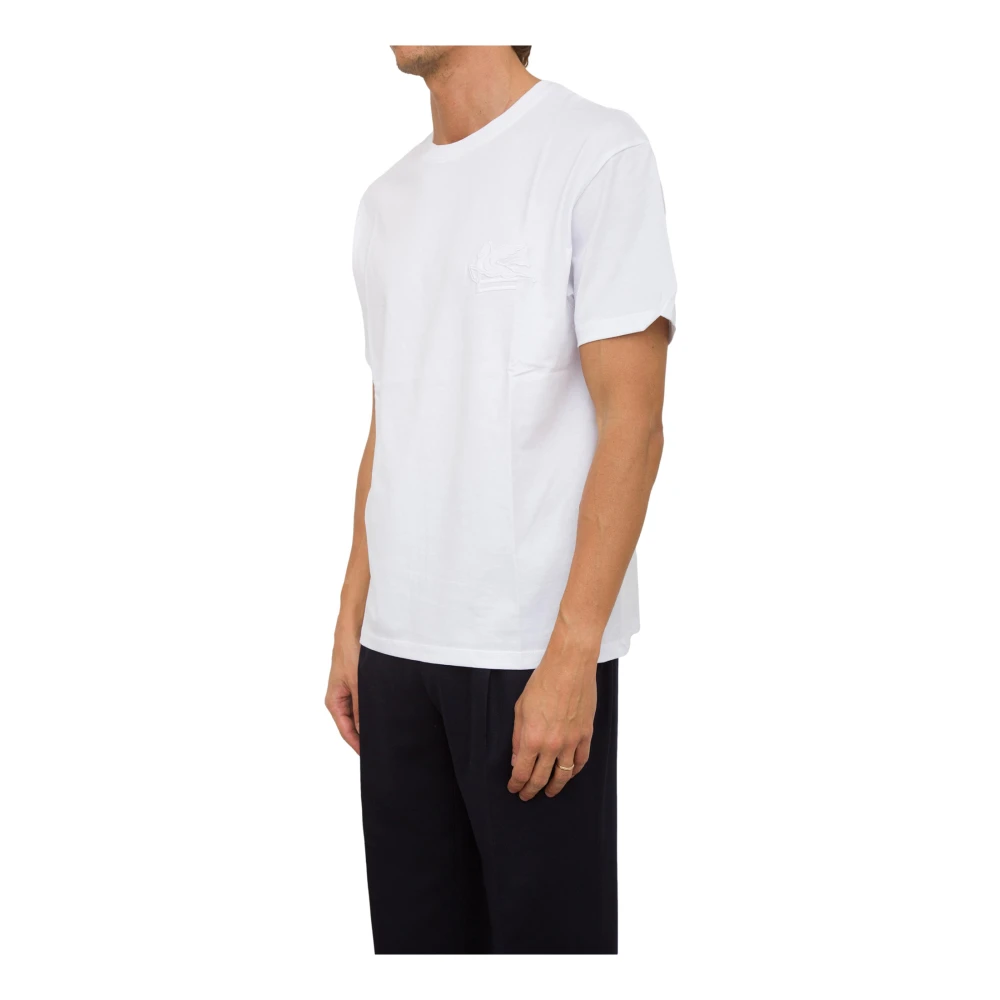 ETRO Wit Logo T-shirt White Heren