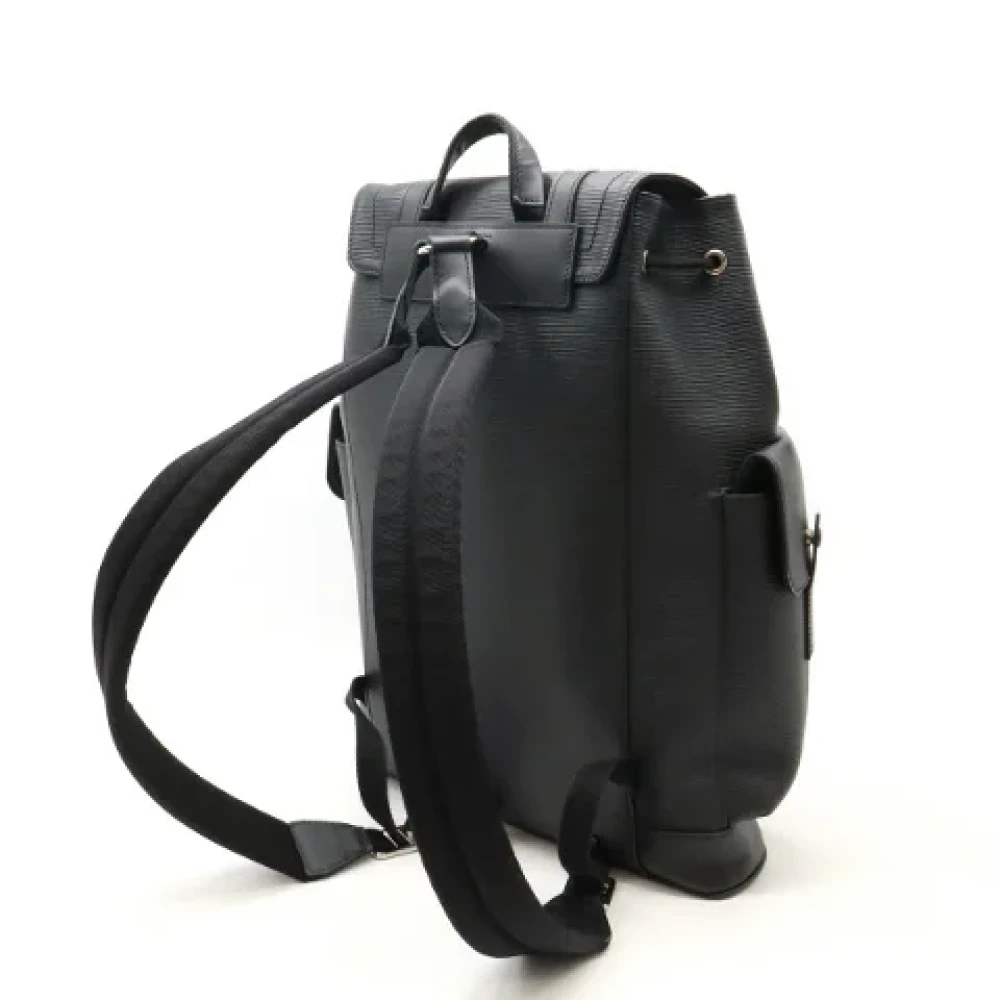 Louis Vuitton Vintage Pre-owned Leather backpacks Black Dames