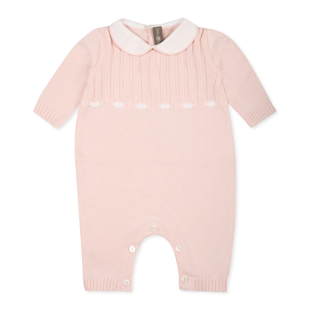 Little Bear Rosa Bomullsrompers med Peter Pan Krage Pink, Unisex