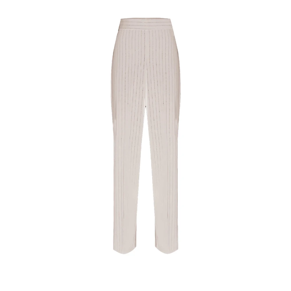 Kocca Elegante polyester broek met krijtstreep patroon Pink Dames
