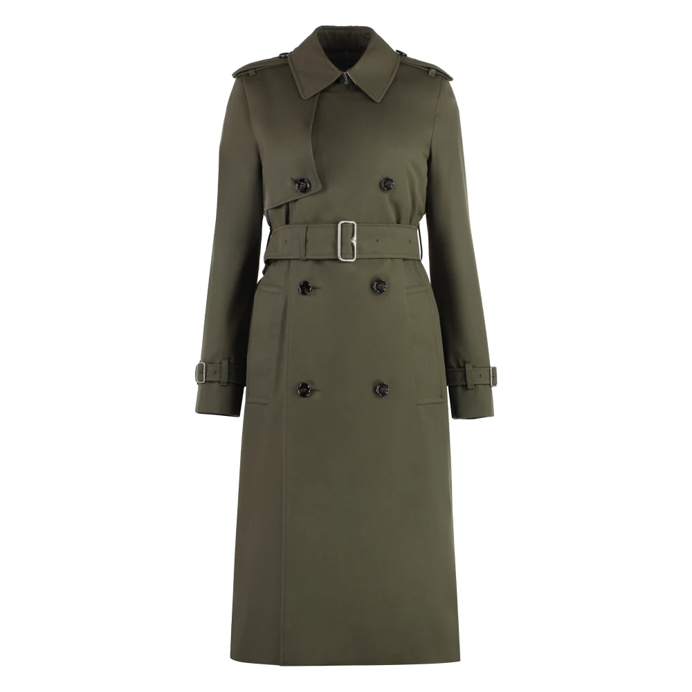 Burberry Klassieke Trenchcoat met Stijlvolle Details Green Dames