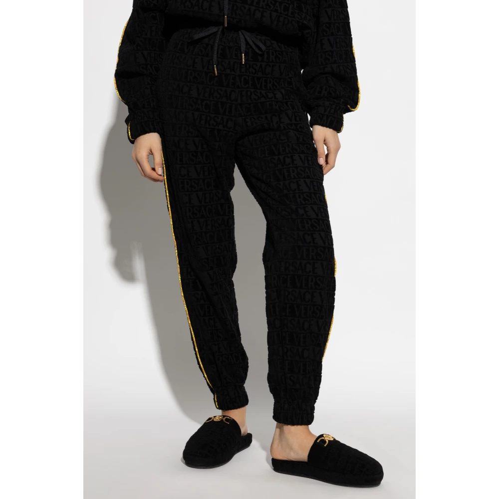 Versace Broek met logo Black Unisex