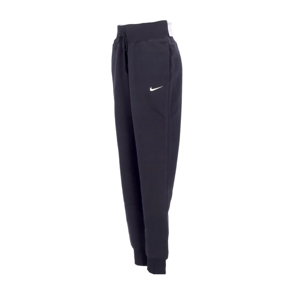 Nike Hoge Taille Fleece Joggers Zwart Wit Black Dames