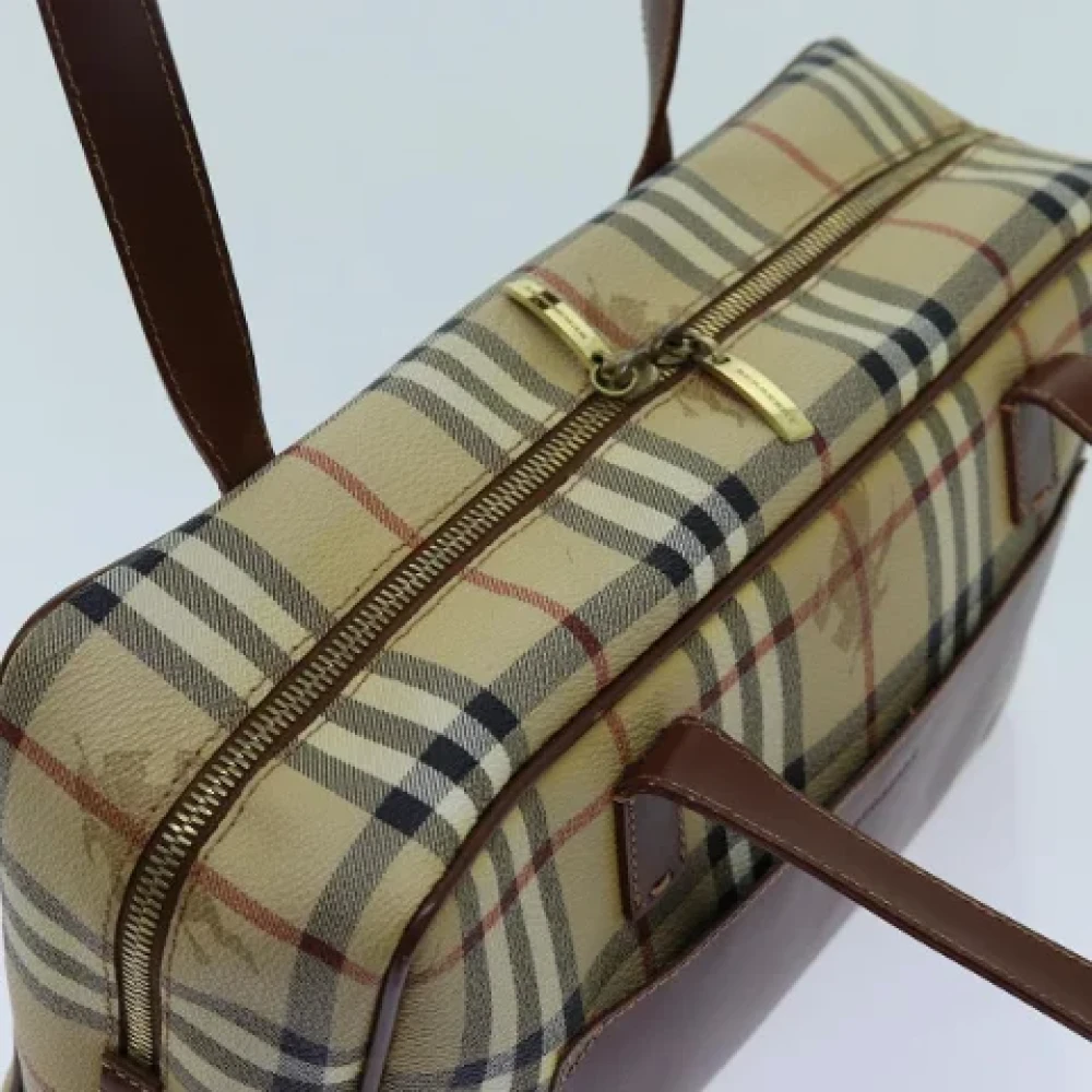 Burberry Vintage Pre-owned Canvas shoulder-bags Beige Dames