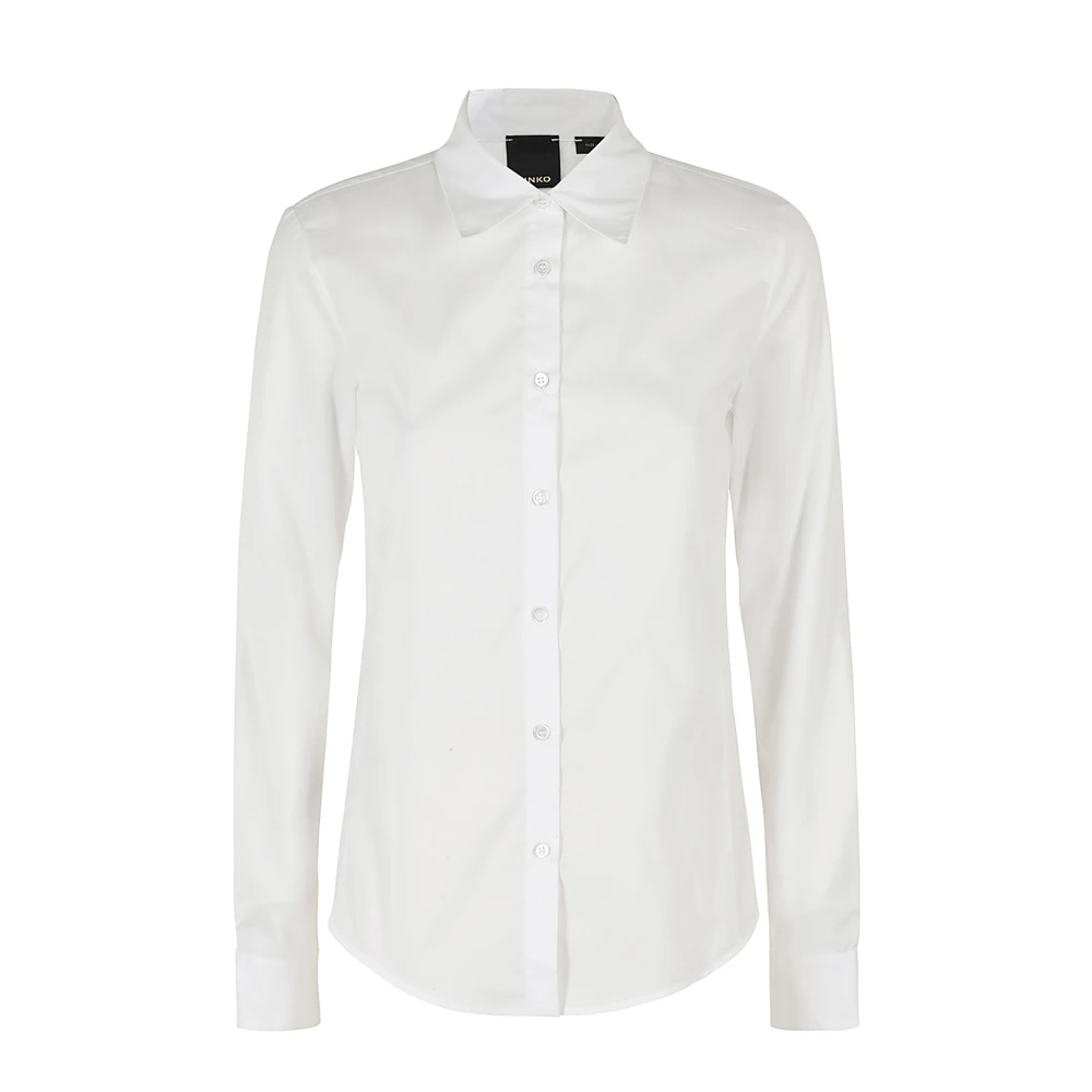 Pinko Stretch Poplin Skjorta White, Dam