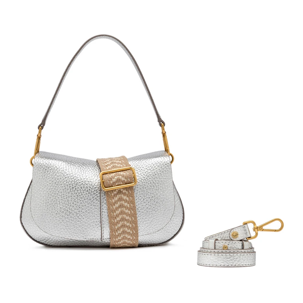 Gianni Chiarini Helena Ronde Leren Tas Gray Dames