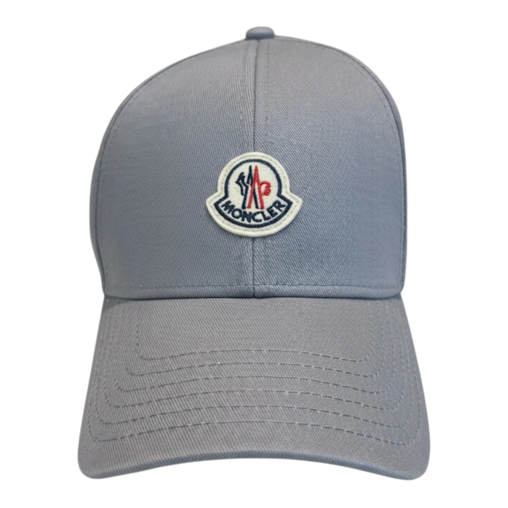 Moncler Gray Hats & Caps, Male, One Size, Monogram Baseball Cap