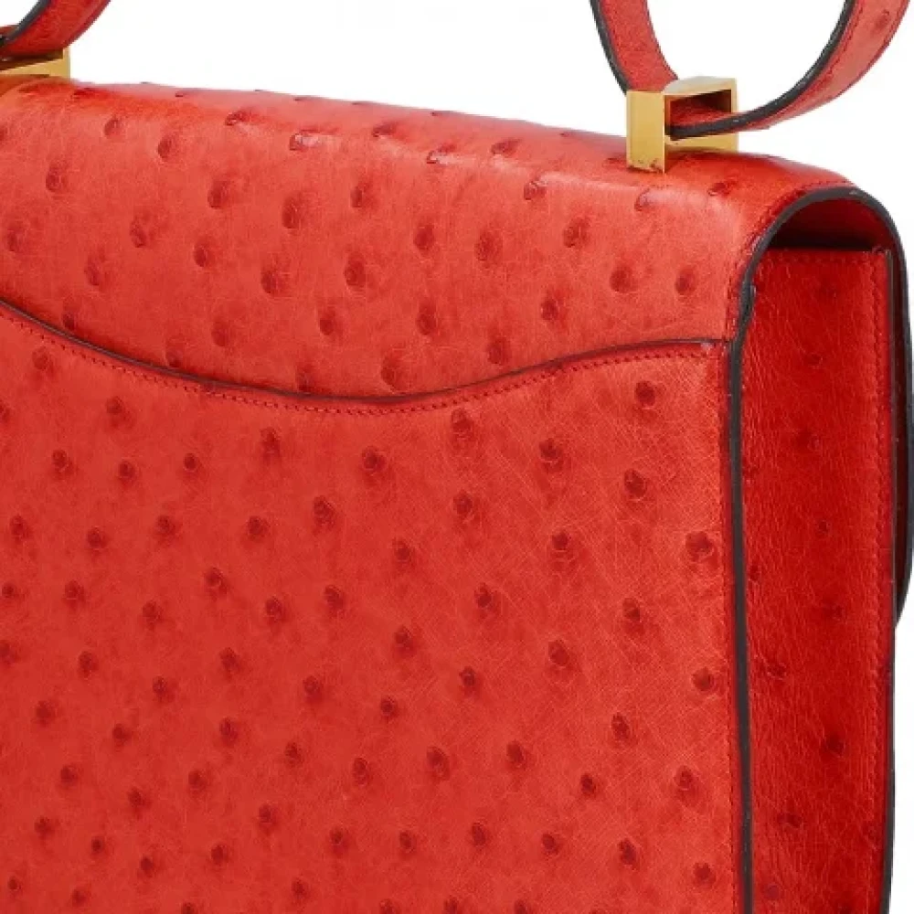 Hermès Vintage Pre-owned Leather shoulder-bags Red Dames