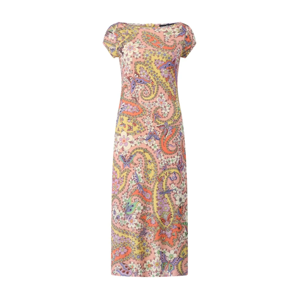 ETRO Bloemen Midi Jurk Multicolor Dames