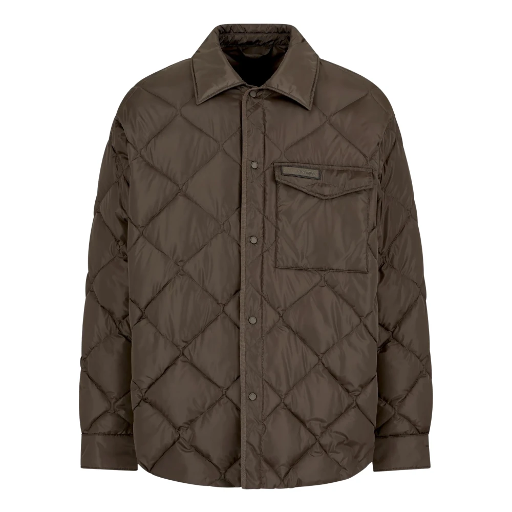 Armani Exchange Stijlvolle Jas Brown Heren