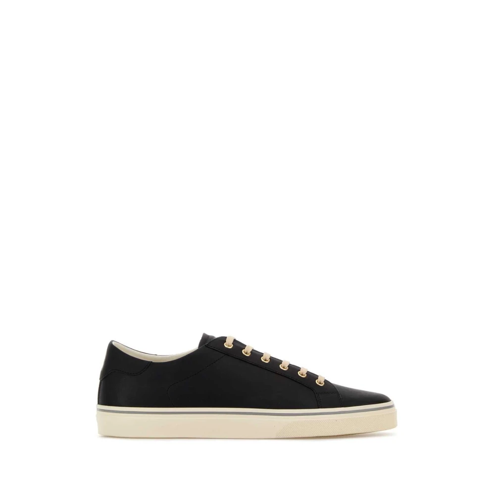 Brunello Cucinelli Men's Black Sneakers, 11 Uk, Leather Lace-Up Trainers