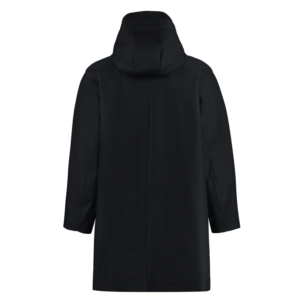Thom Browne Waterdichte parka met capuchon en motiefvoering Blue Heren