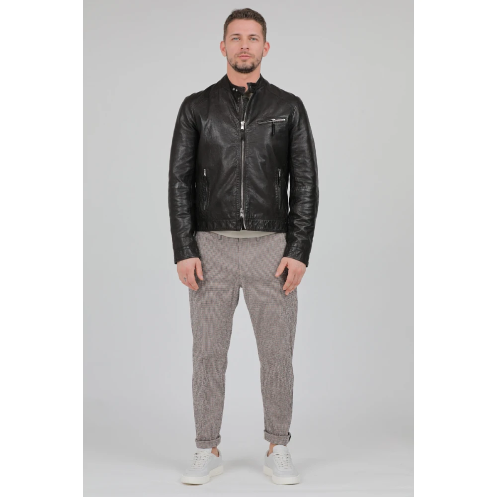 The Jack Leathers Leather Jackets Brown Heren
