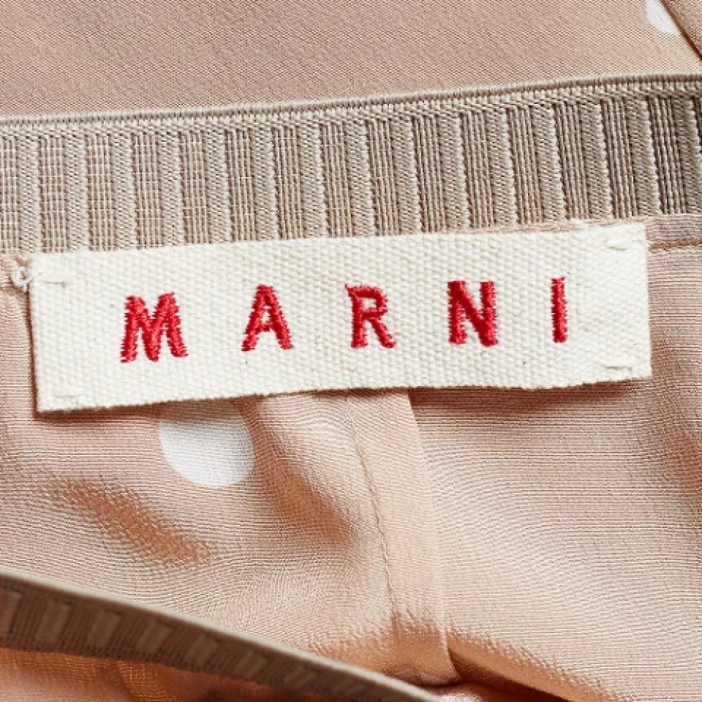 Marni Pre-owned Silk bottoms Beige Dames