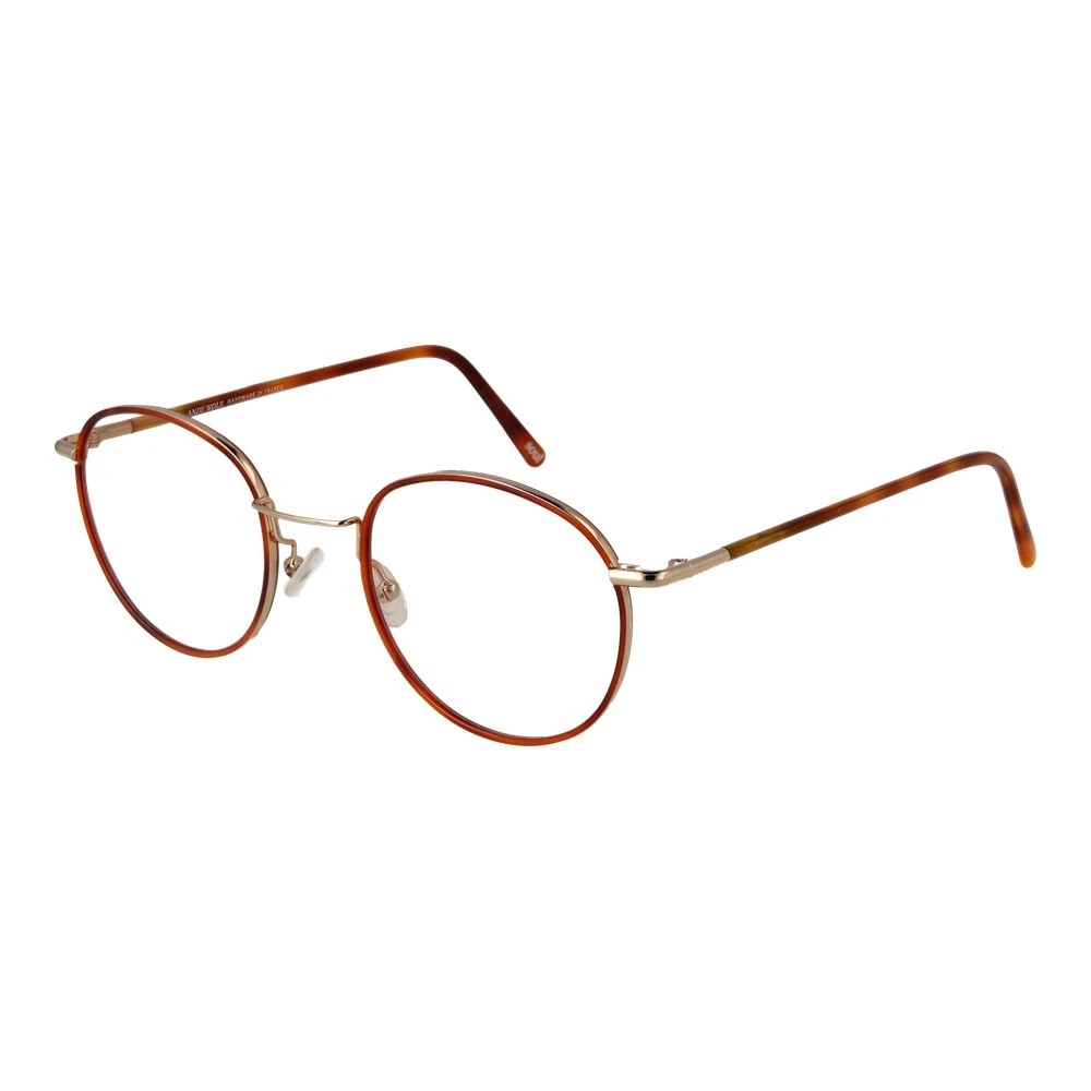 Andy Wolf Unisex Orange Metal Optical Frames