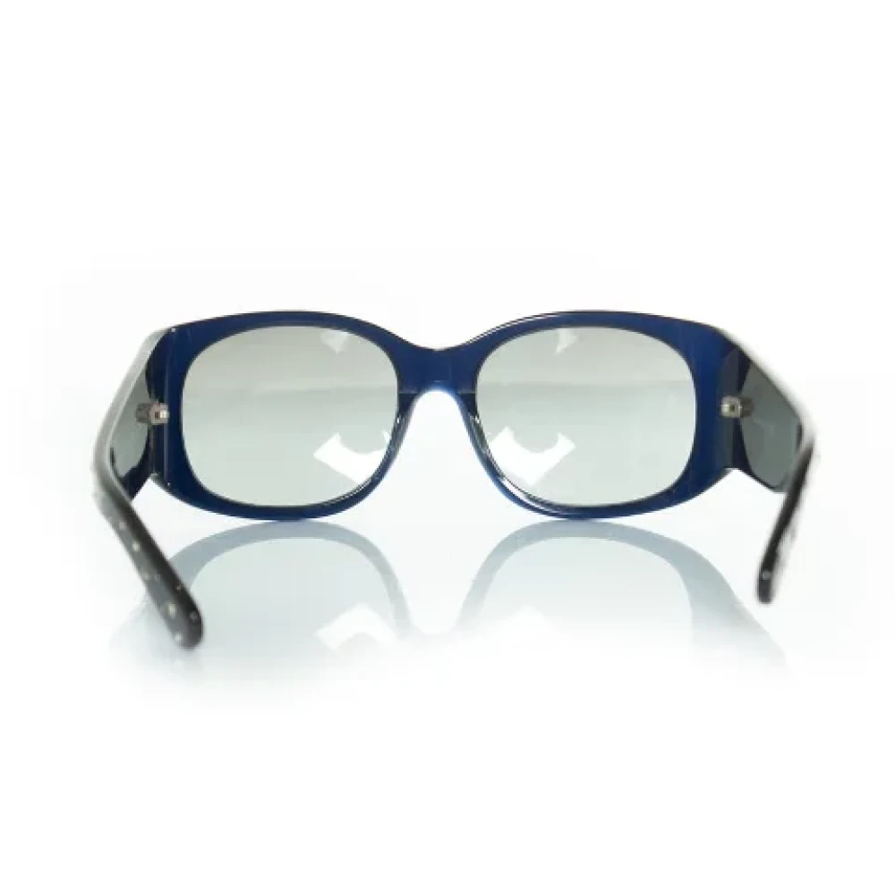 Chanel Vintage Pre-owned Fabric sunglasses Blue Dames