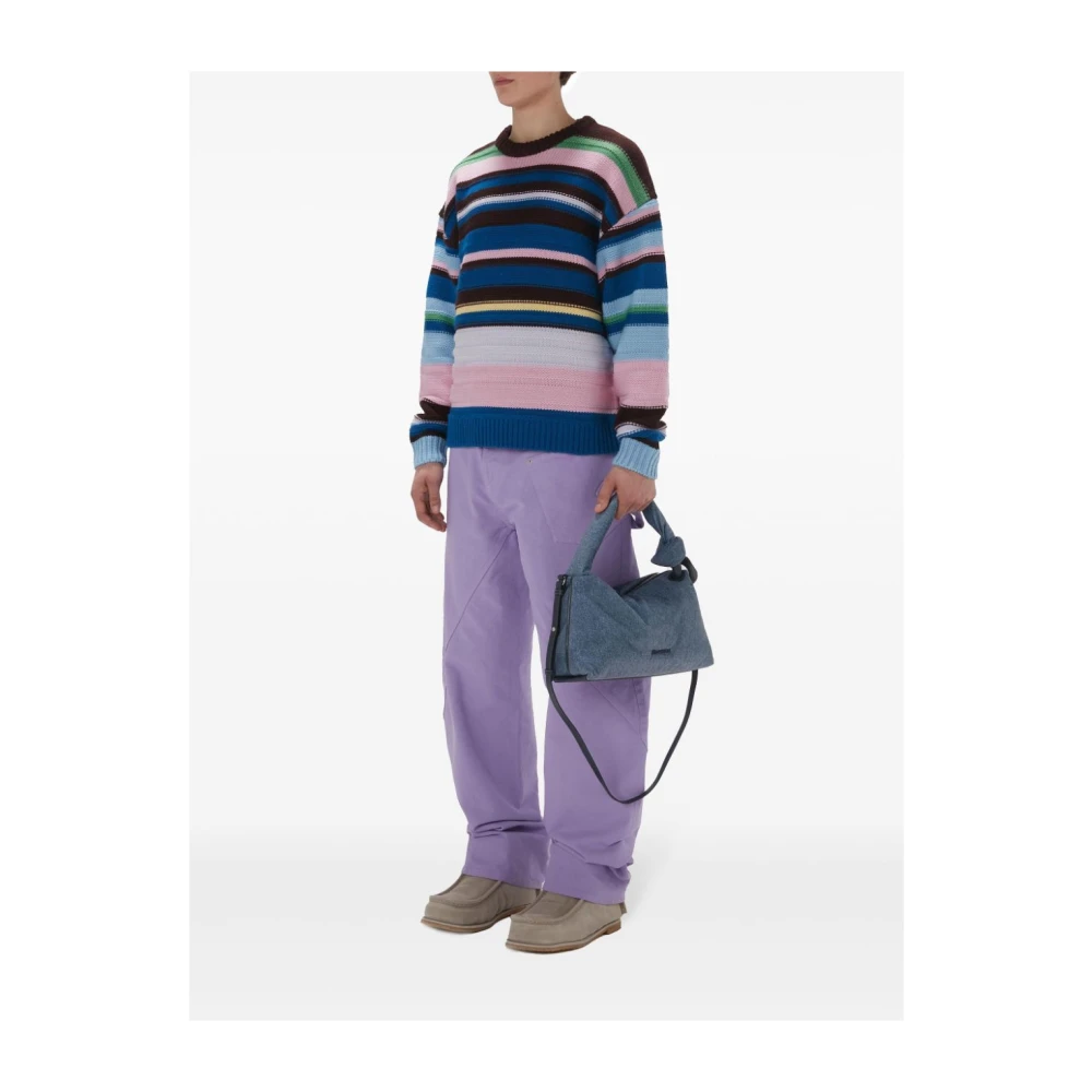 JW Anderson Gestreepte Merinowollen Trui Multicolor Heren