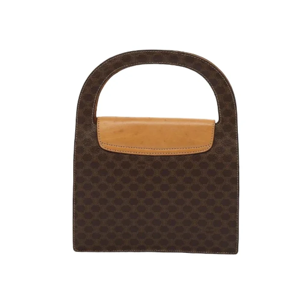 Celine Vintage Pre-owned Canvas handbags Brown Dames