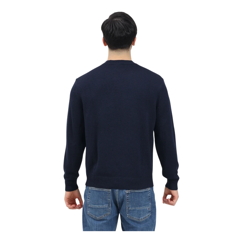 Armani Exchange Blauwe Crew Neck Sweater Blue Heren