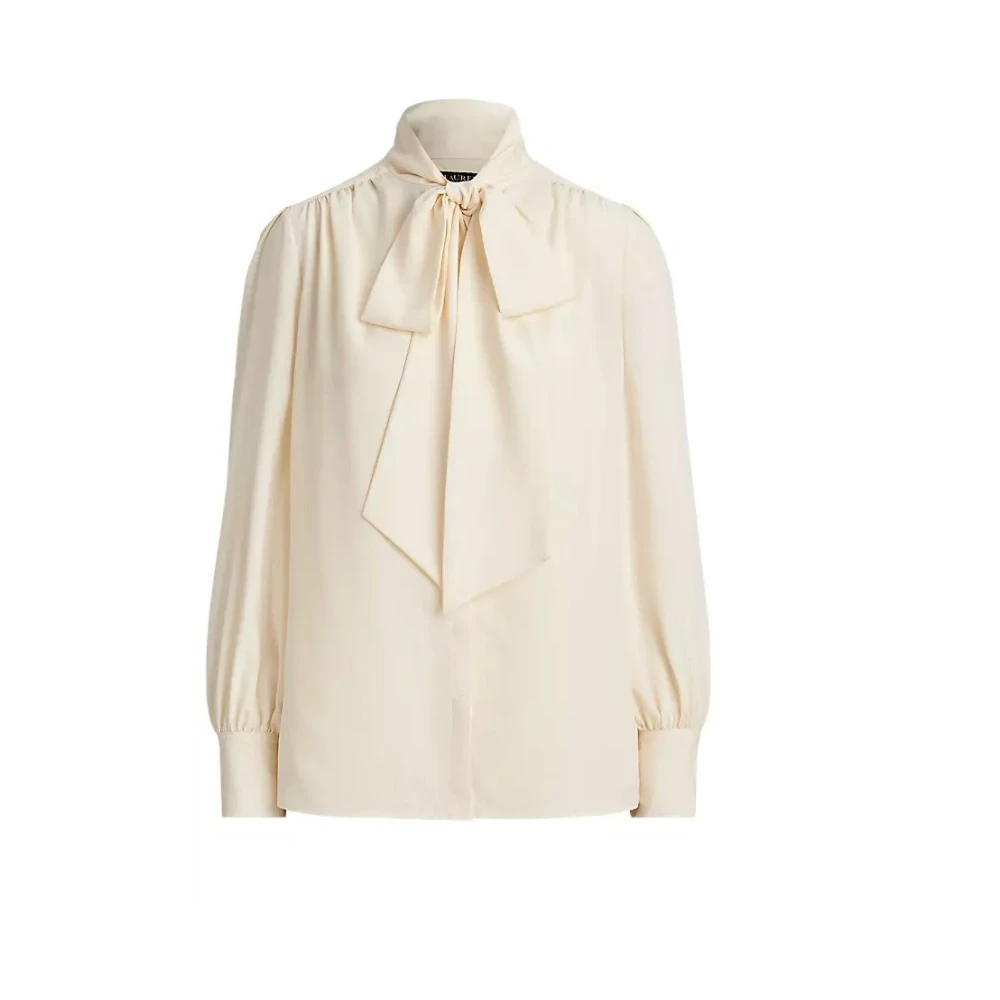 Ralph Lauren Women's Beige Blouses, M, Relaxed Fit Blouse