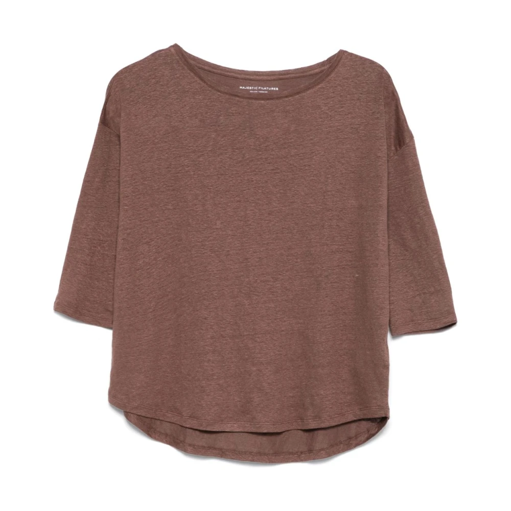 Majestic filatures Bruine Trui Stijlvol Model Brown Dames