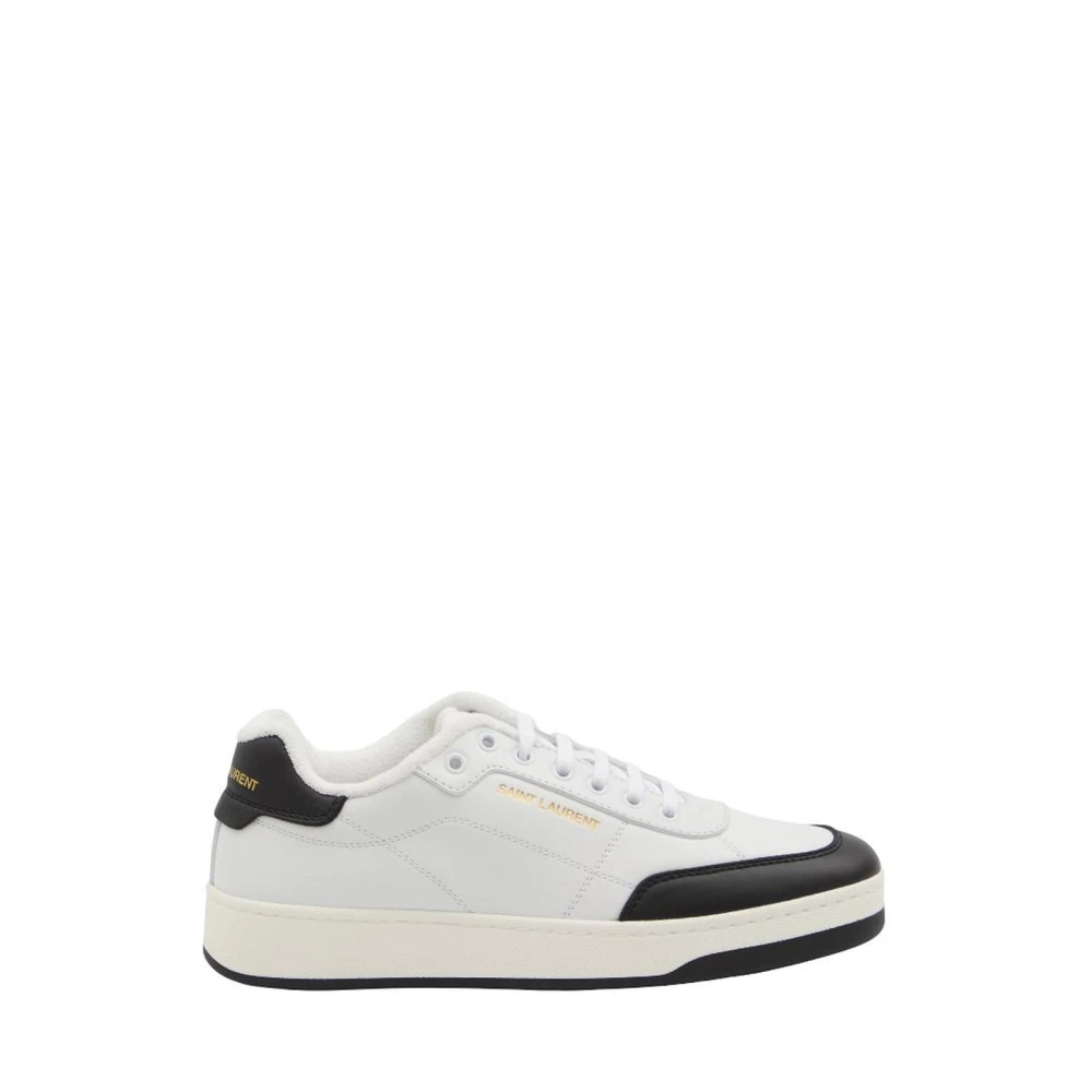 Saint Laurent Men's White Sneakers, 8 Uk, Tennis Sneaker