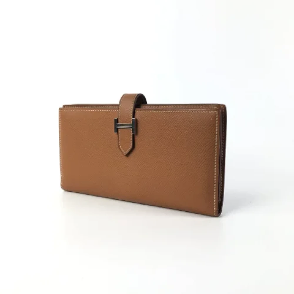 Hermès Vintage Pre-owned Leather wallets Brown Dames