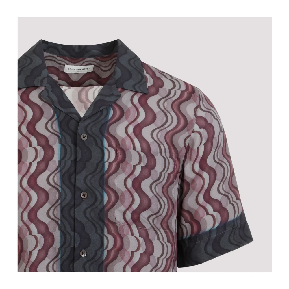 Dries Van Noten Paarse Cartoline Shirt Multicolor Heren