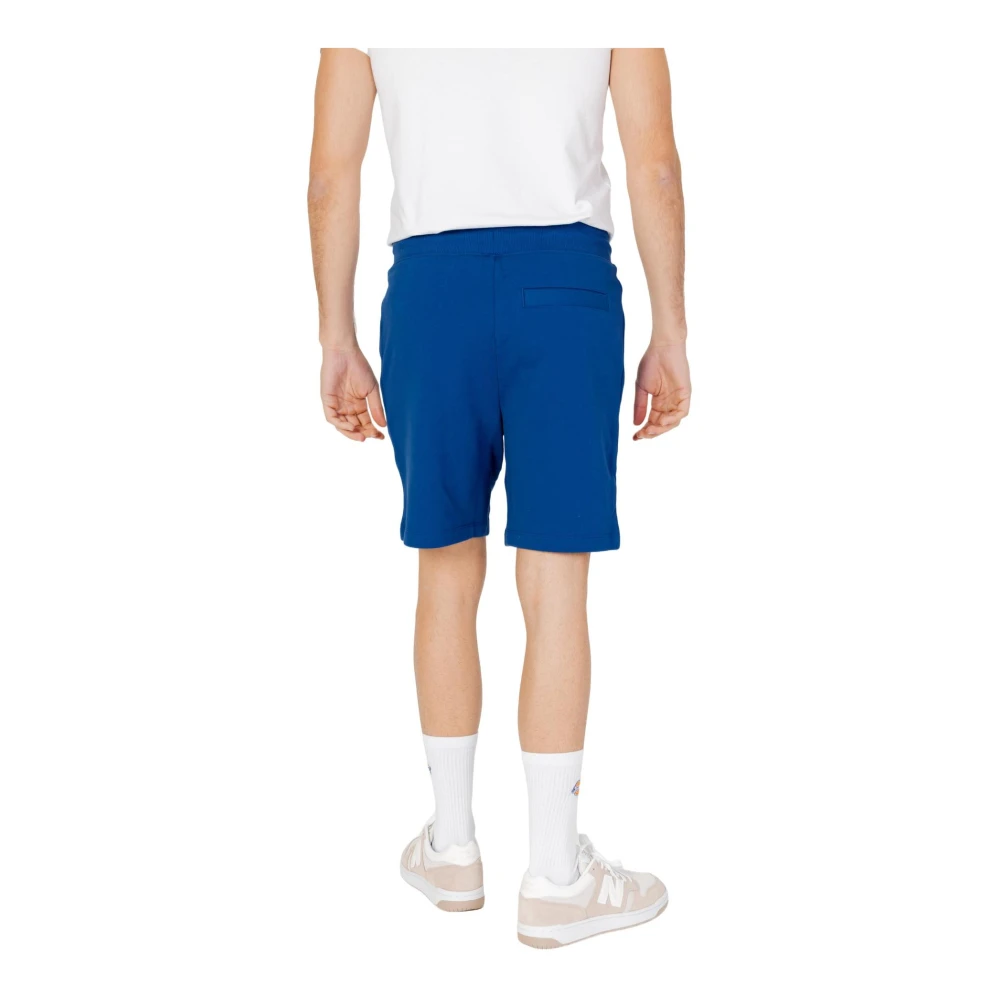 Hugo Boss Blauwe Katoenen Shorts met Zakken Blue Heren