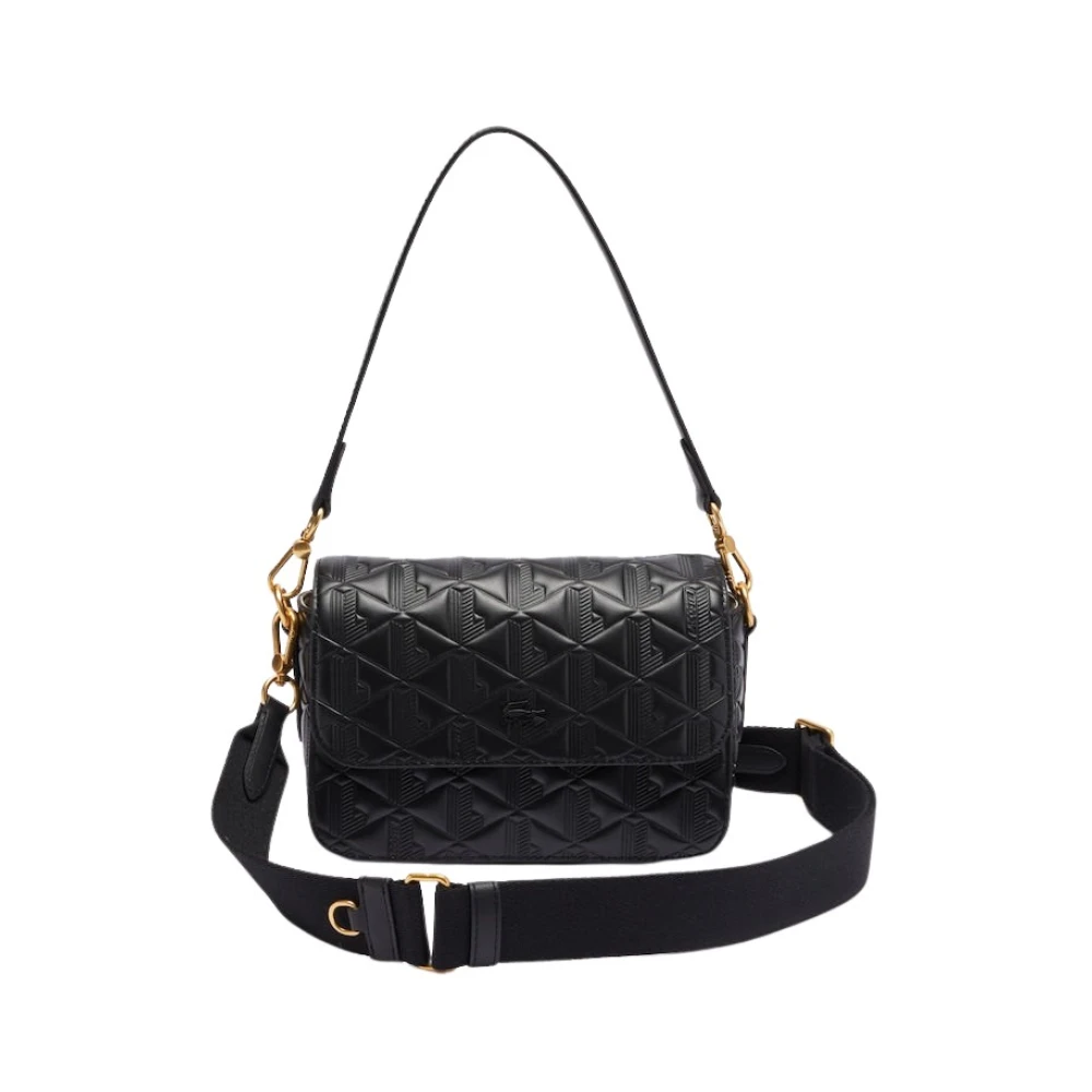 Lacoste Donna Nero Borse, Taglia Unica, New,