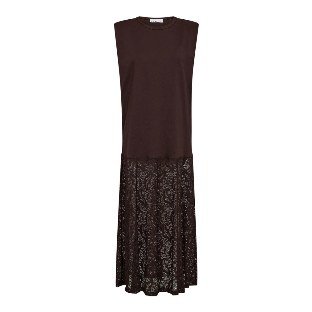 Haute L'amitié Donna Marrone - Midi Dress - Dresses - L