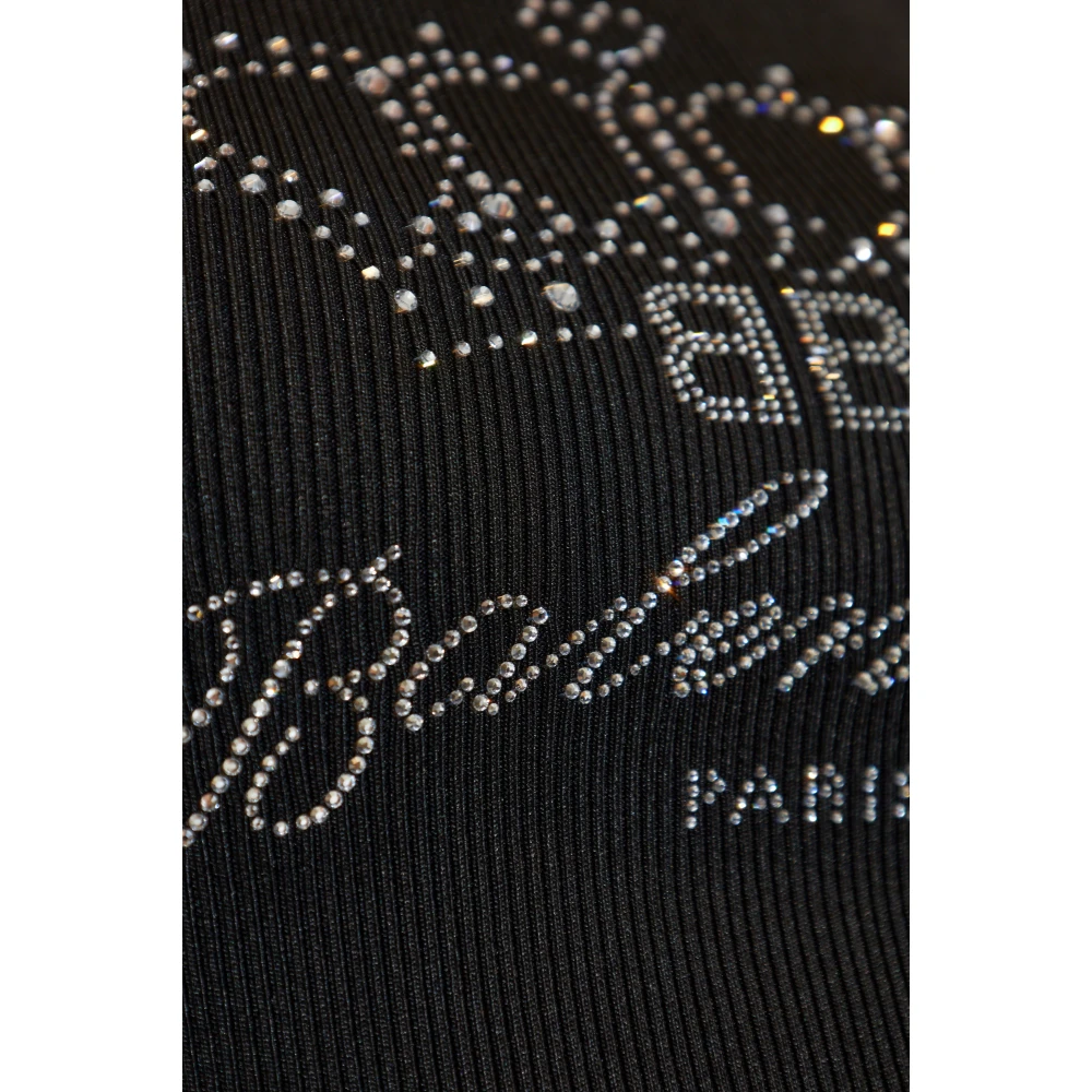 Balenciaga Top met Strass-versiering Black Dames
