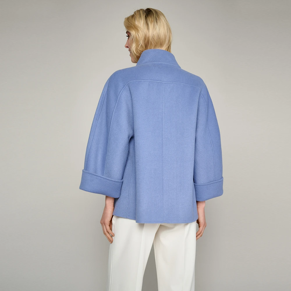Marie Méro Elegante Jeans-Blauwe Jas Blue Dames