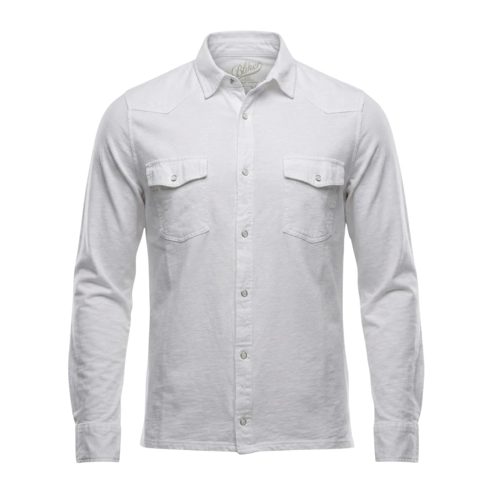 Bl'ker White Casual Shirts, Male, 2XL, El Paso Western Shirt