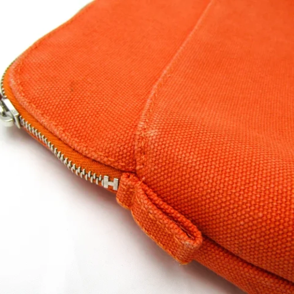 Hermès Vintage Pre-owned Canvas handbags Orange Dames