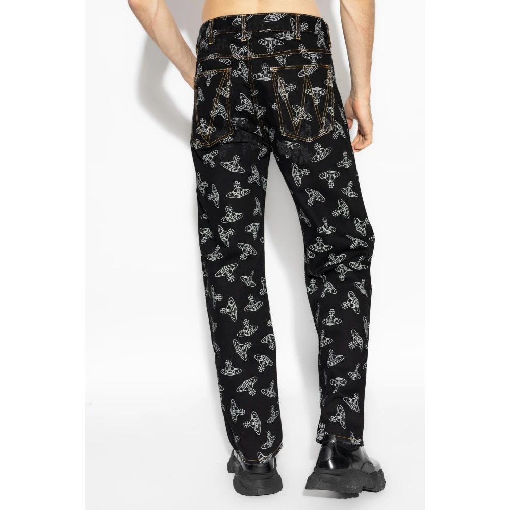 Vivienne Westwood Jeans met logo Black Heren