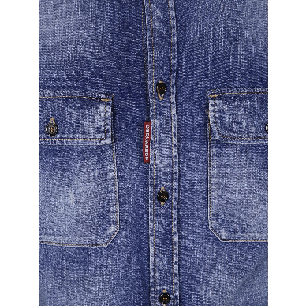 Dsquared2 Zakoverhemd voor Werknemers Blue Heren