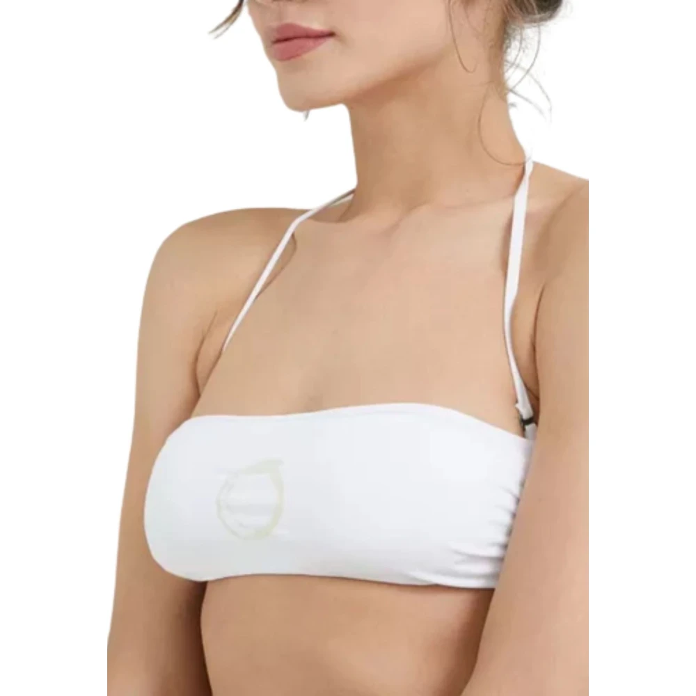 Trussardi Watercolor Logo Dames Zwemkleding White Dames