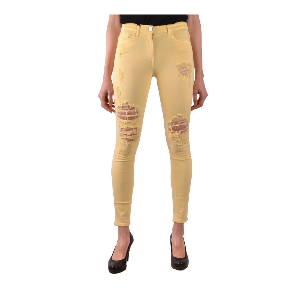 Elisabetta Franchi Gele Skinny Jeans Upgrade Ss18 Yellow Dames