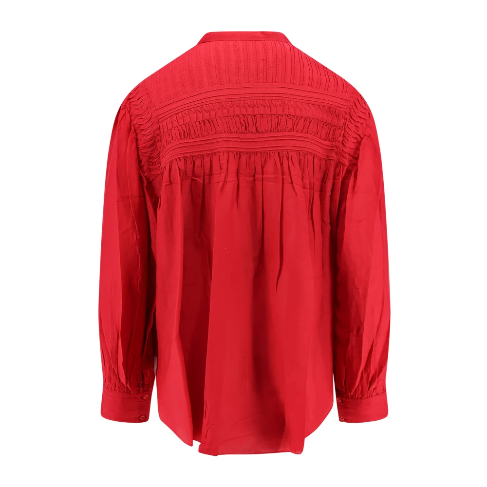 Isabel Marant Étoile Biologisch Katoen Viscose Shirt met Knopen Red Dames