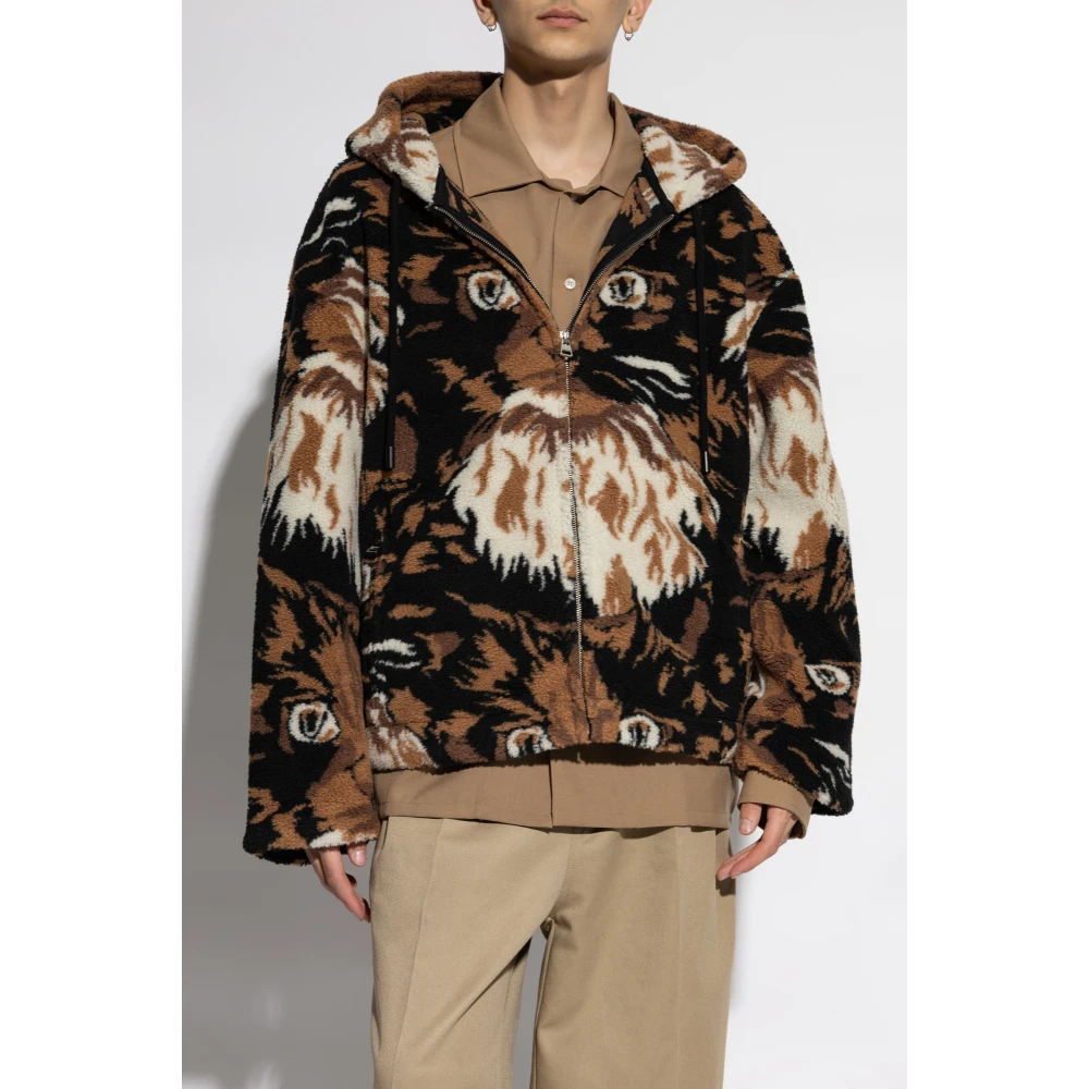 JW Anderson Fleece met capuchon Brown Heren