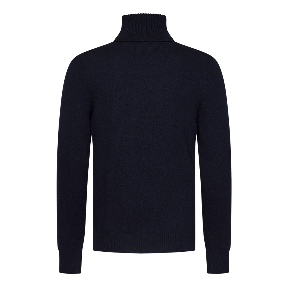 Emporio Armani Navy Blauwe Kasjmier Coltrui Sweatshirt Blue Heren