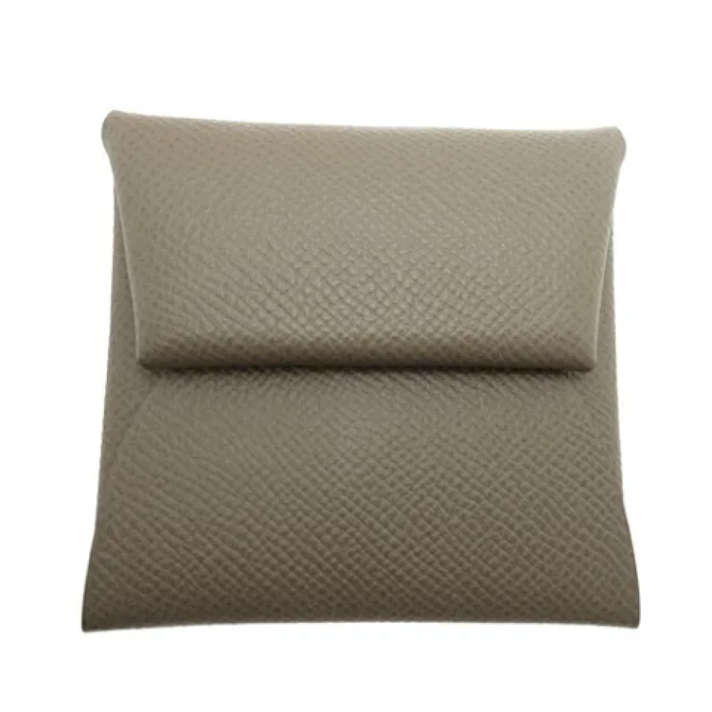 Hermès Vintage Pre-owned Leather wallets Beige Dames