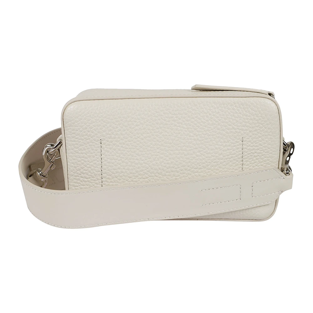 Hogan Leren Cameratas Zwart Gladde Riem Beige Dames