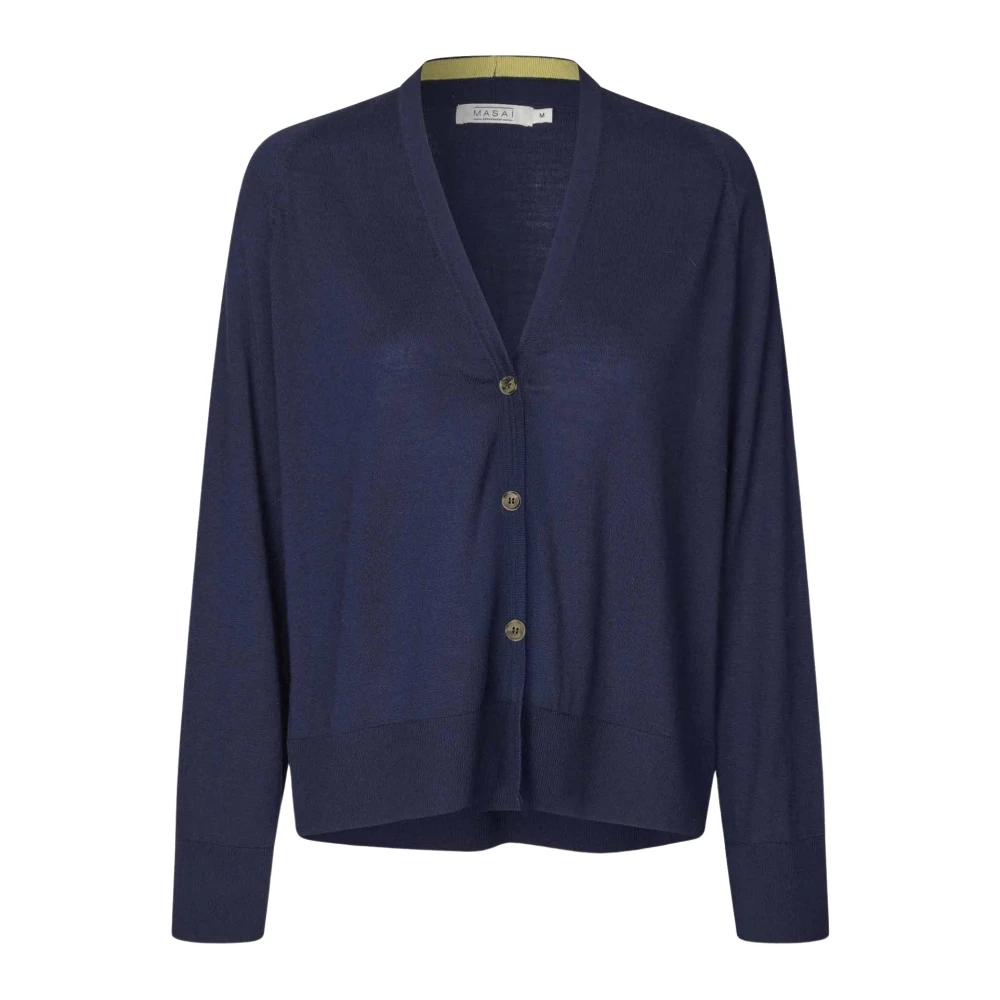 Masai Women's Blue Cardigan - Cardigans - Xs - Knitwear