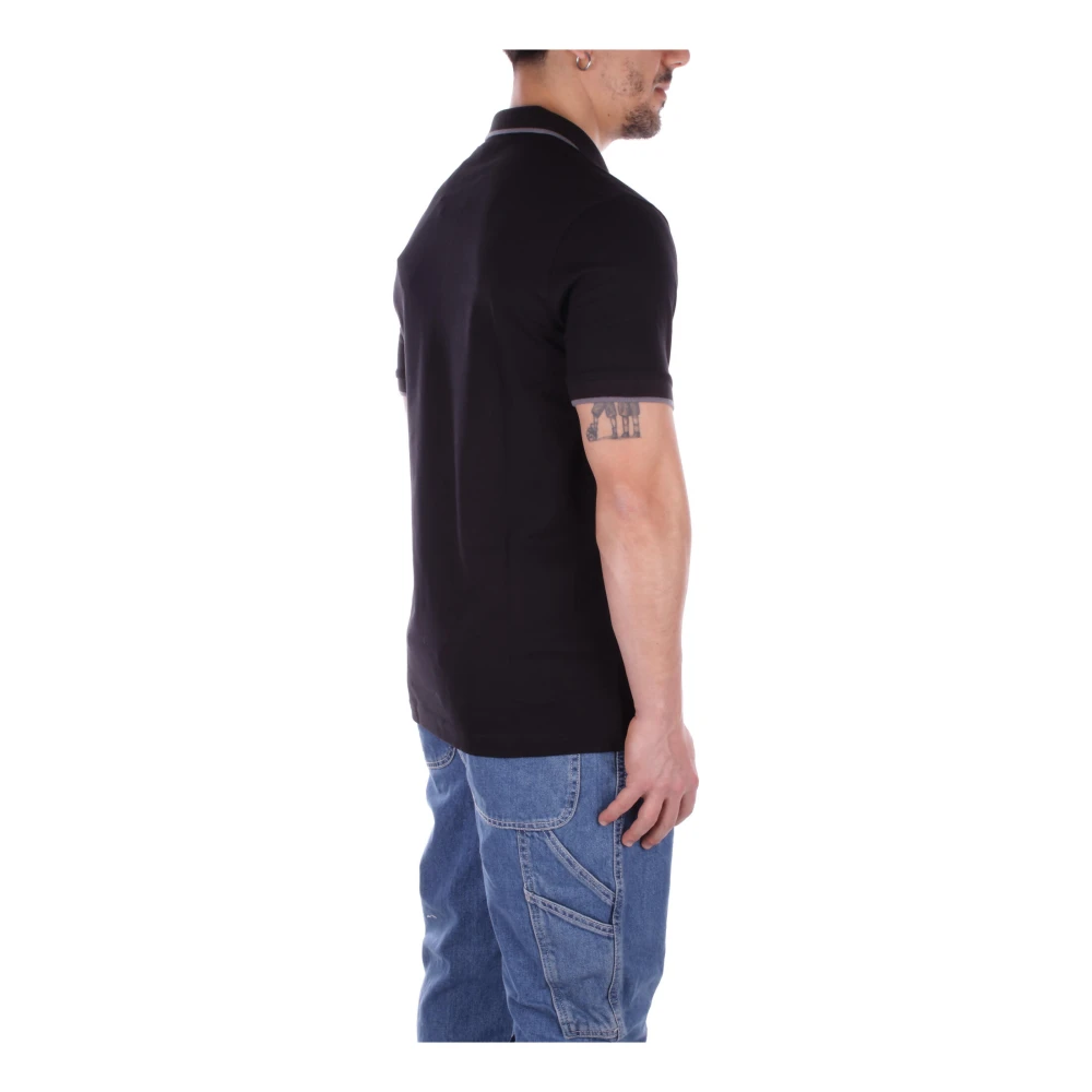 Hugo Boss Zwart Logo Front Polo Shirt Black Heren