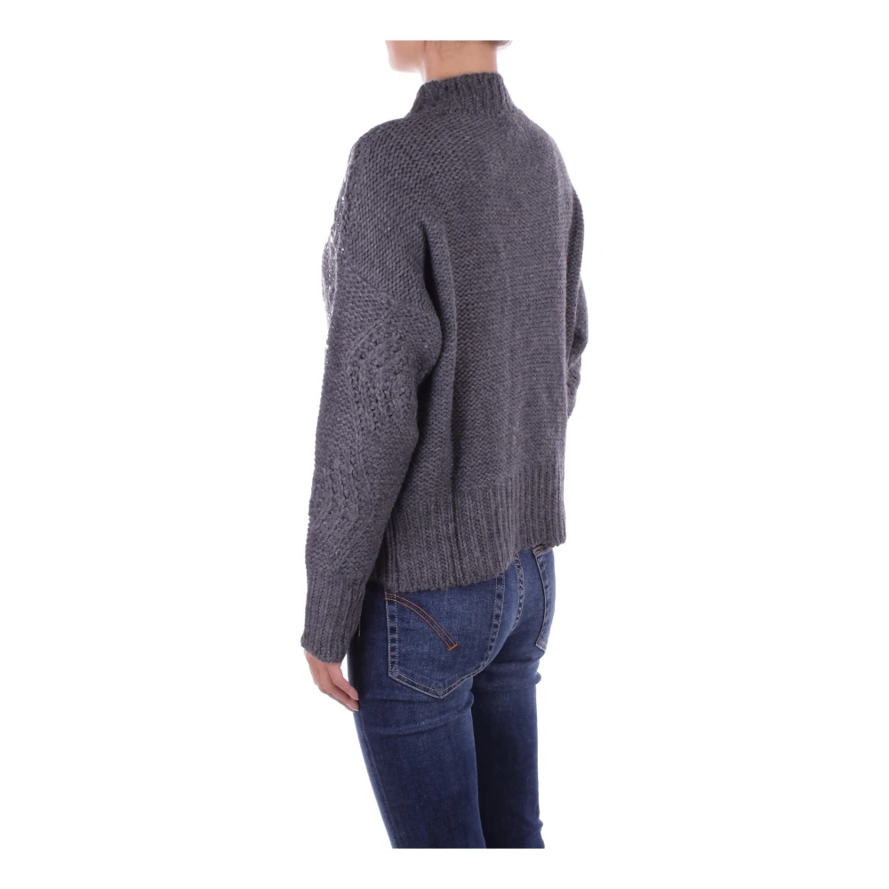 H2O Metallic Detail Sweater Antraciet Gray Dames