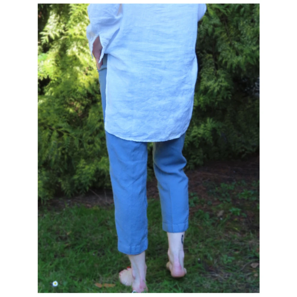 Mason's Casual Fit Linda 7 8 Broek Blue Dames