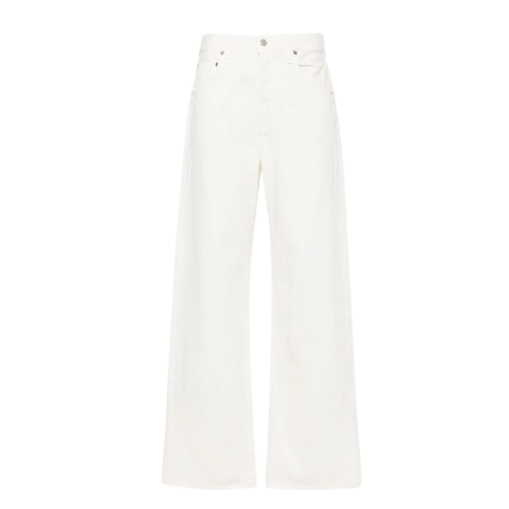 Citizens of Humanity Baggy Wide-Leg Jeans met Logo Patch White Dames
